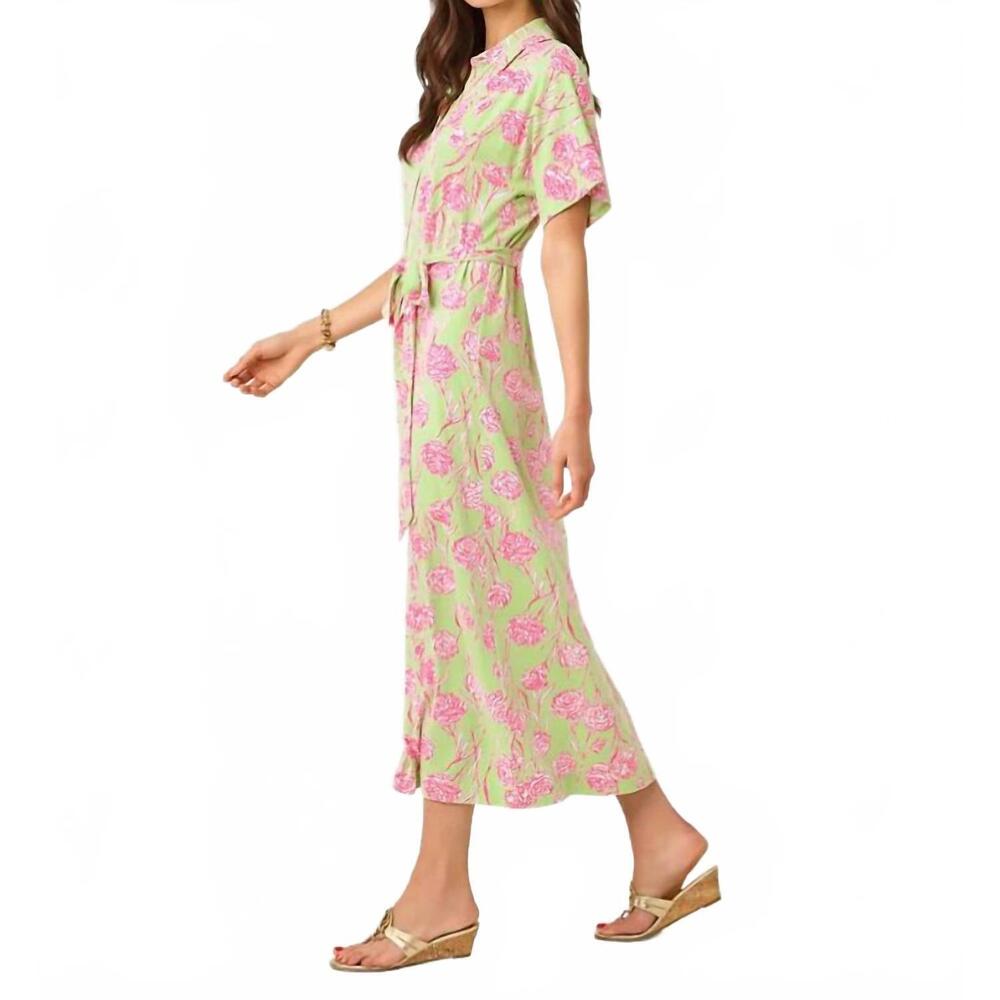 NEW LILLY PULITZER mckennon upf 50+ maxi dress in pistachio macaron - Picture 4 of 7